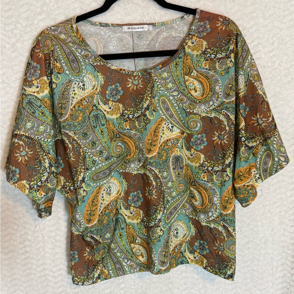 Angel Women's Paisley Blouse - Brown and Green. The colors 🤩🥰